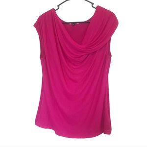 Womens Pink cowl neck sleeveless top size XL